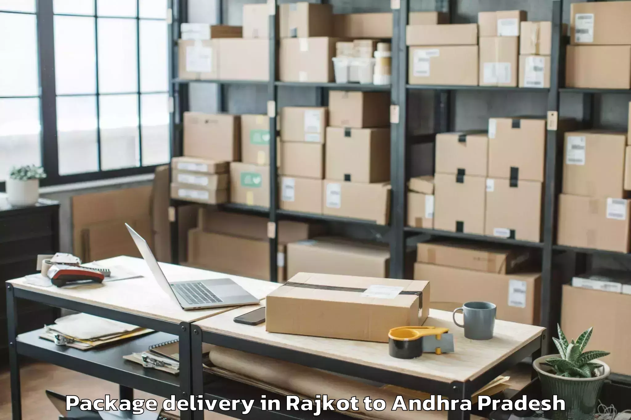 Quality Rajkot to Peda Bayalu Package Delivery